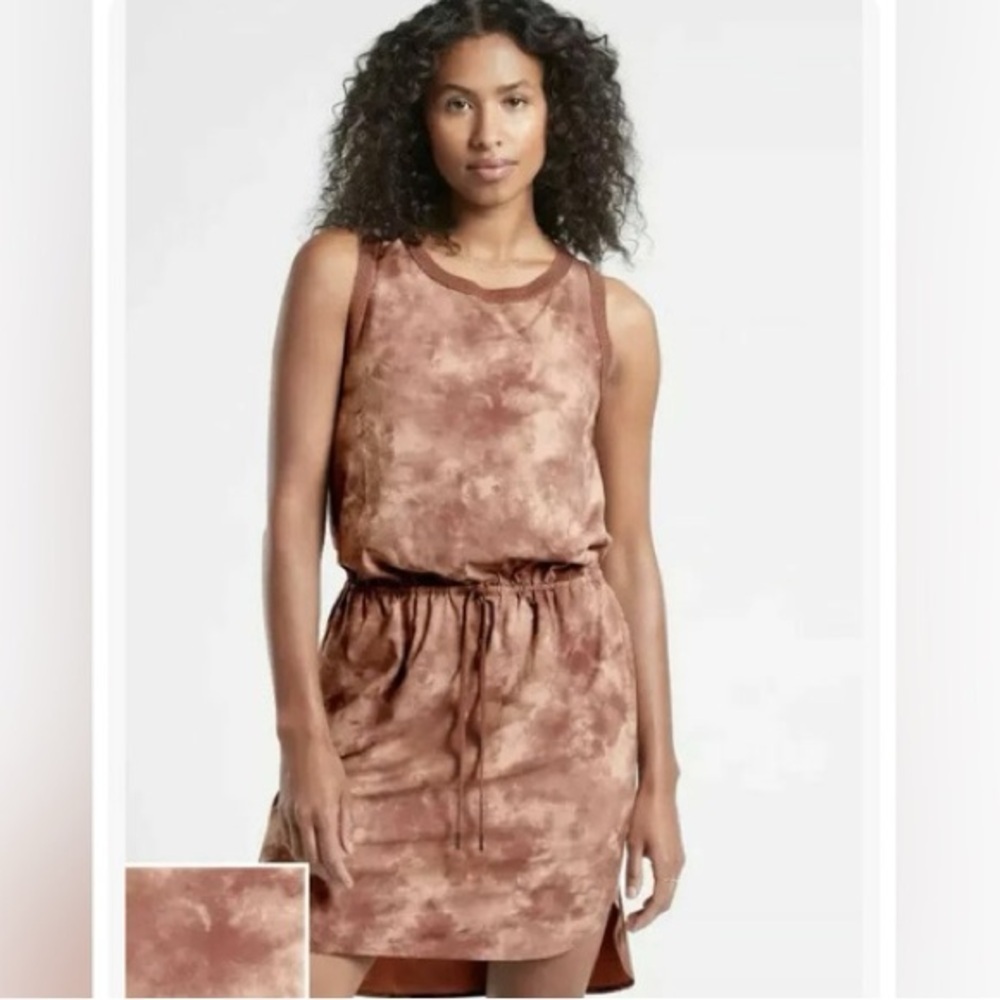 Athleta Rincon Printed Dress in "Hearth Rose" Size XL